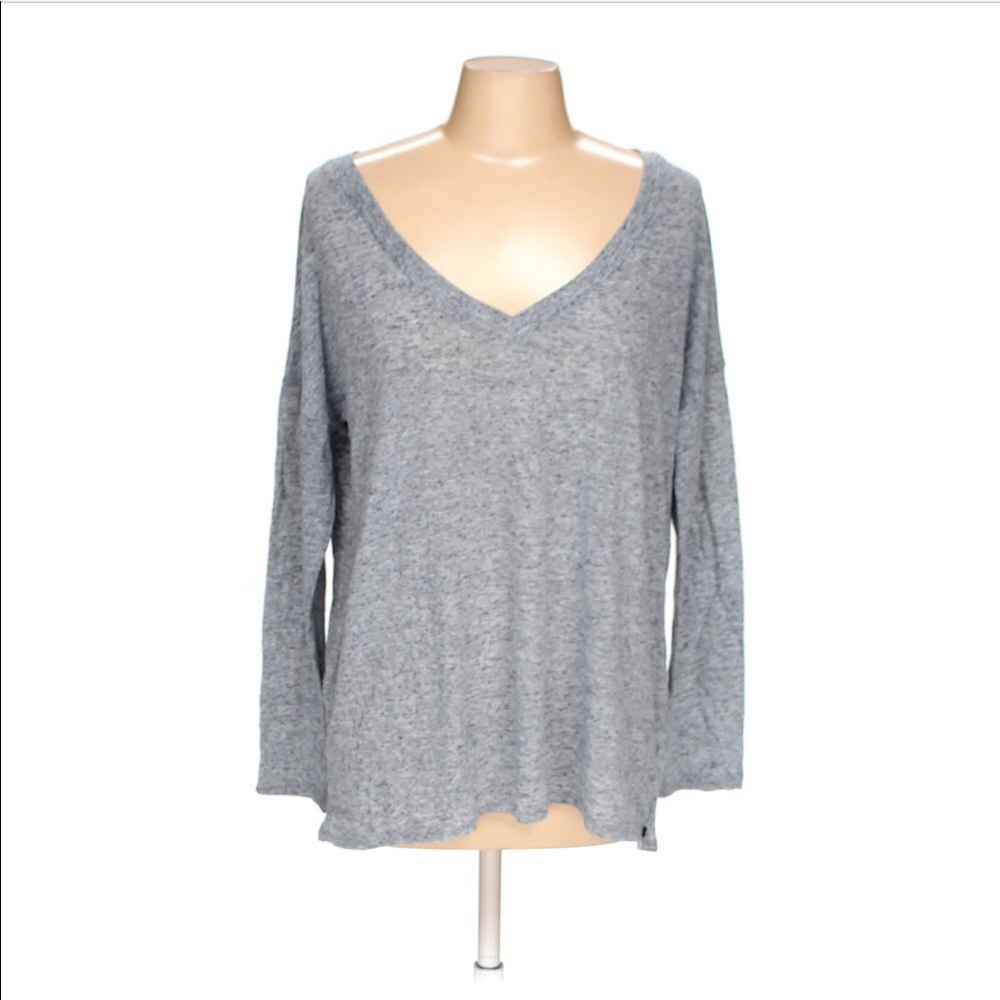 Victoria’s Secret Loose Gray Tunic ~ Deep V-Neck
